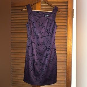 Gorgeous elegant satin plum/deep purple cocktail dress size 6/8